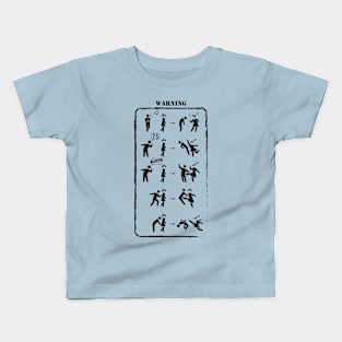 Street harassment - Warning black pictograms Kids T-Shirt